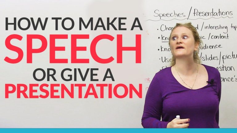 How To Give A Good Speech Presentation
