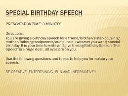 What Makes A Good Birthday Speech
