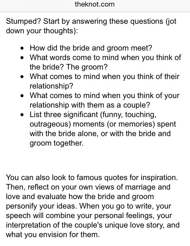 What To Write For Maid Of Honor Speech
