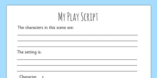 How To Write A Play Script For Students