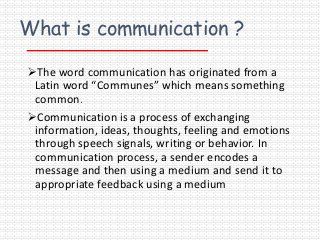 What Is A Speech Communication Process