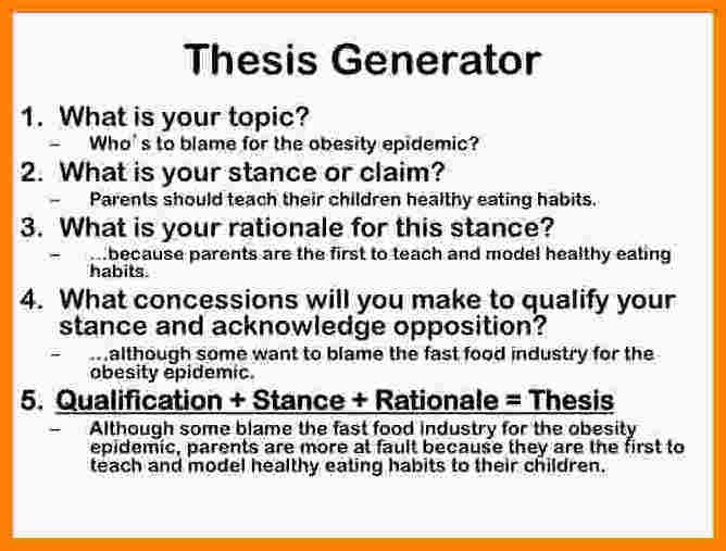 What's Thesis Statement Examples