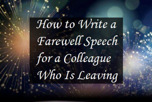 How To Write A Leaving Speech