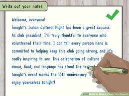 How To Write A Thankful Speech