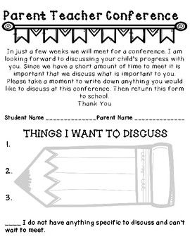 Things To Talk About At Parent Teacher Conference