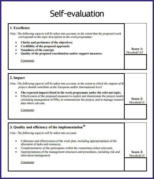 How To Fill Out A Self Evaluation Examples