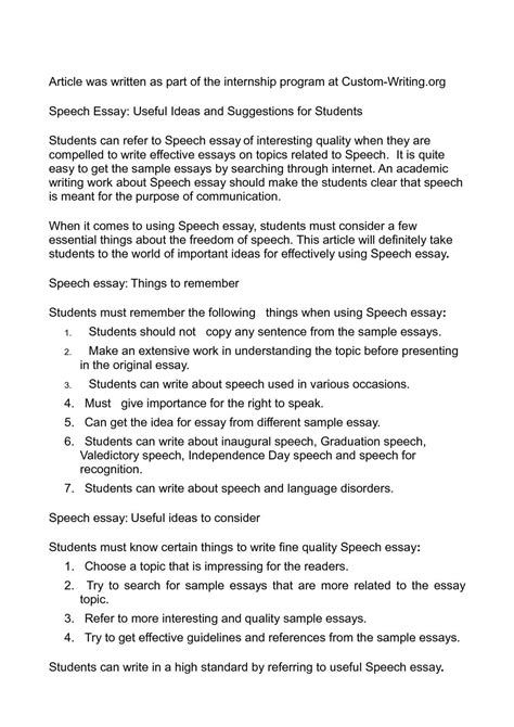 What Are Good Speech Topics For Grade 7