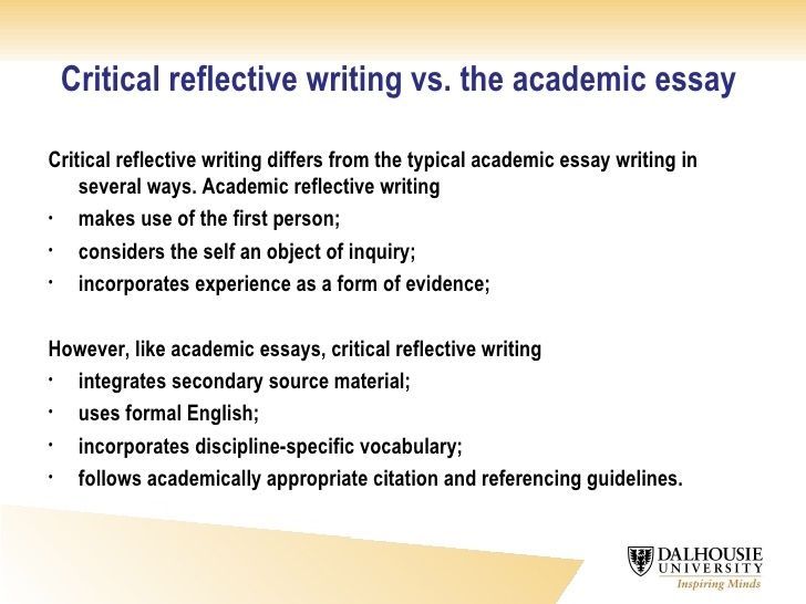 How To Write A Good Critical Reflection Essay