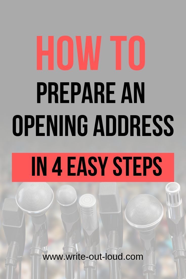 How To Prepare Opening Speech