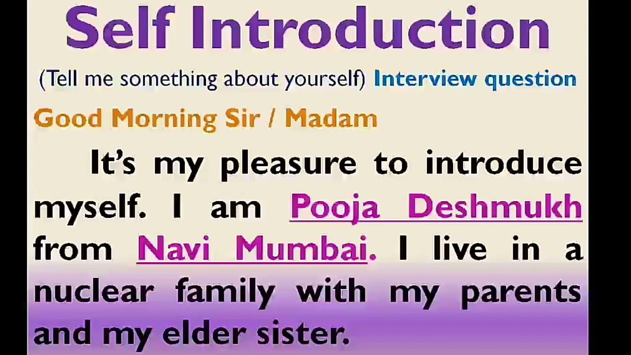 How To Introduce Yourself In Job Interview For Freshers Coverletterpedia