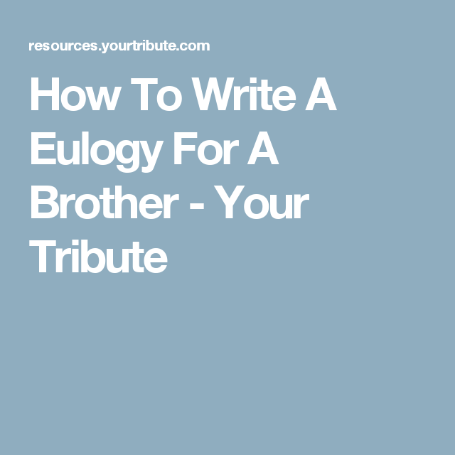 How To Write A Funeral Oration