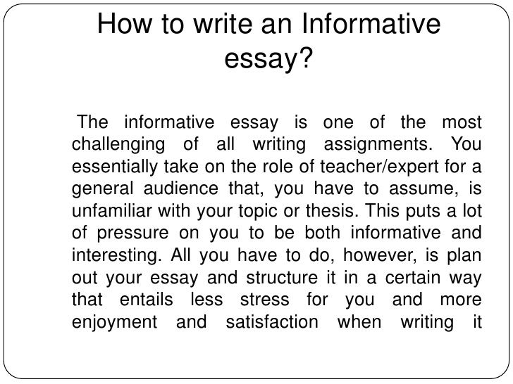 How To Write An Informative Introduction Paragraph