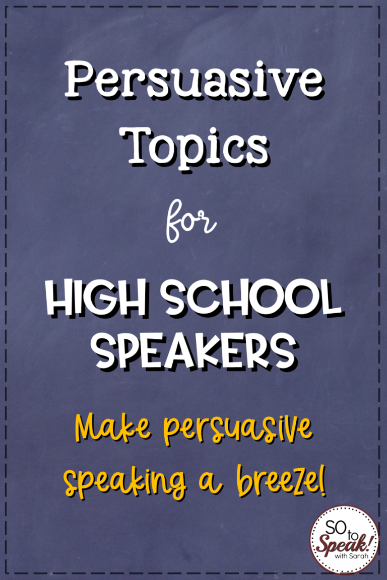 What Are The Topics For Speech