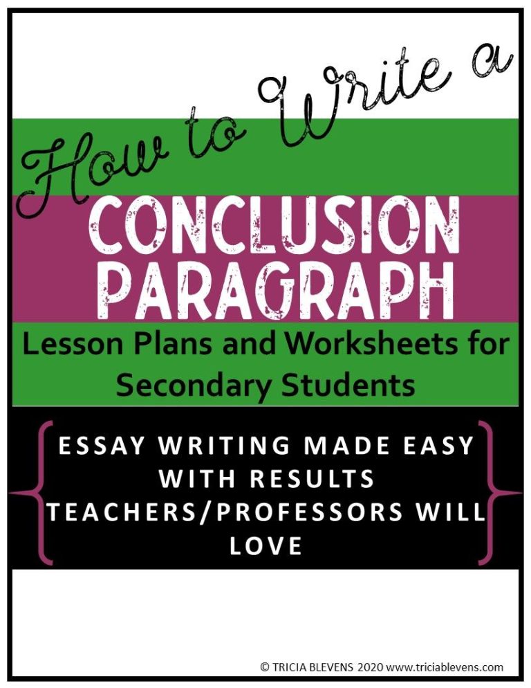 How To Write A Good Conclusion Examples