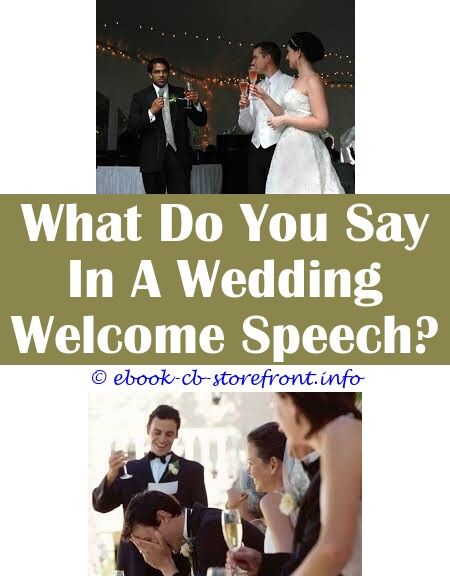 What Do You Say In A Wedding Welcome Speech