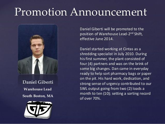 How To Write A Promotion Announcement Letter