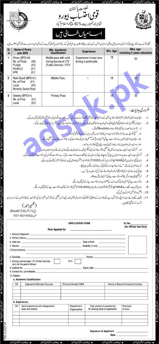Application Format For Government Job In Pakistan