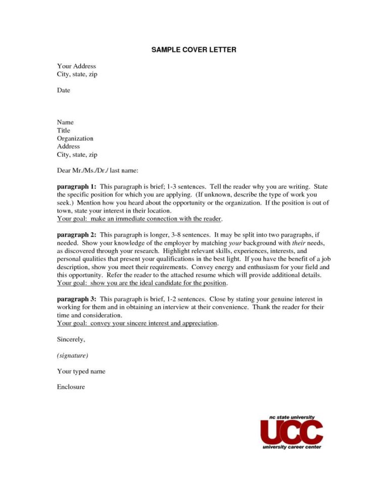 Address Cover Letter Without Name