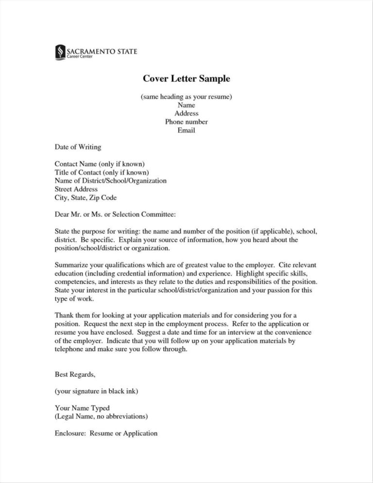 Addressing A Cover Letter With No Name