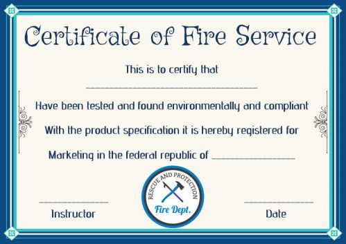 Application Format For Fire Safety Certificate