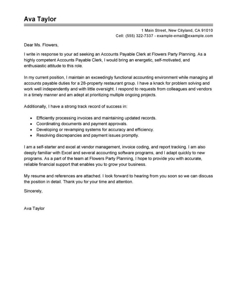 Accounting Assistant Cover Letter With No Experience