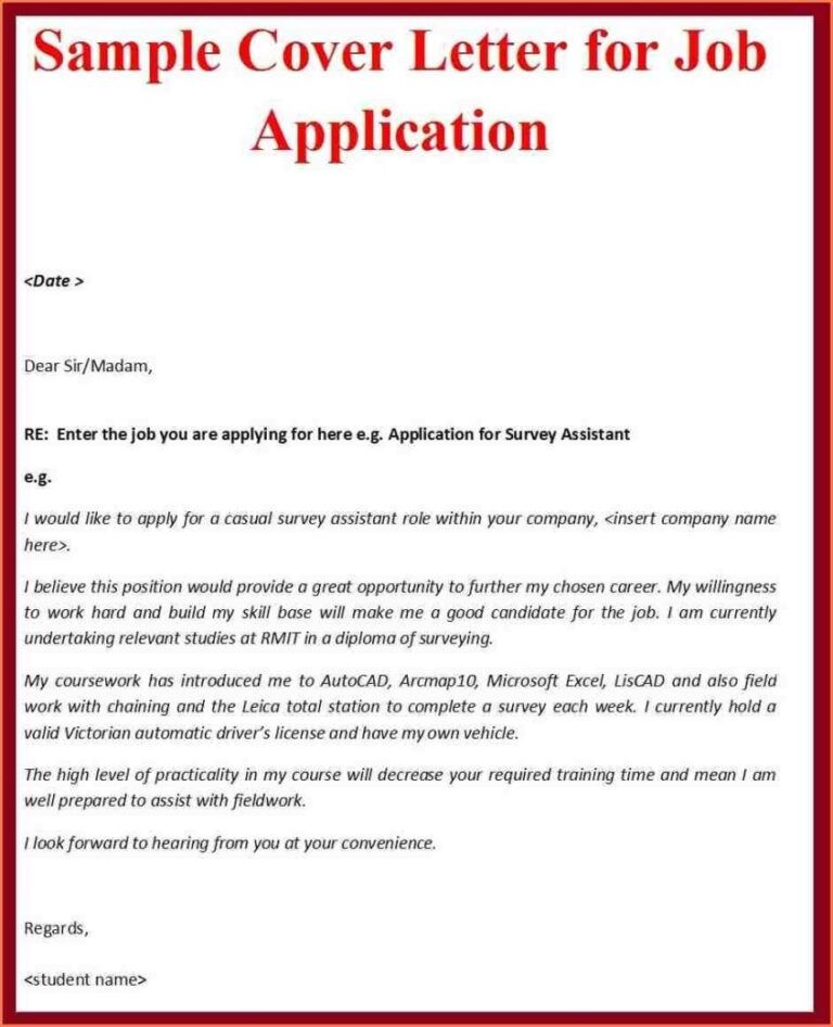 Application Letter Applying For A Job As A Driver