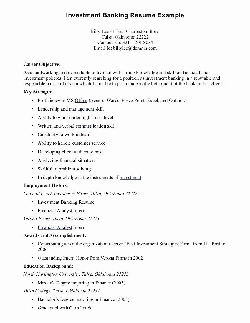 Internship Resume Cover Letter Sample