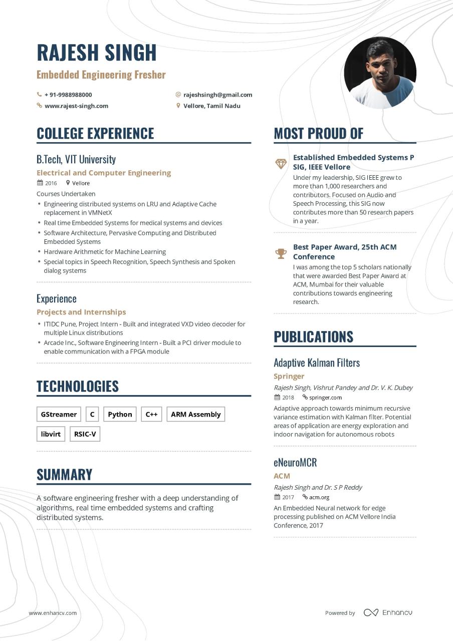 Sample Of Resume For Fresh Graduate Teacher