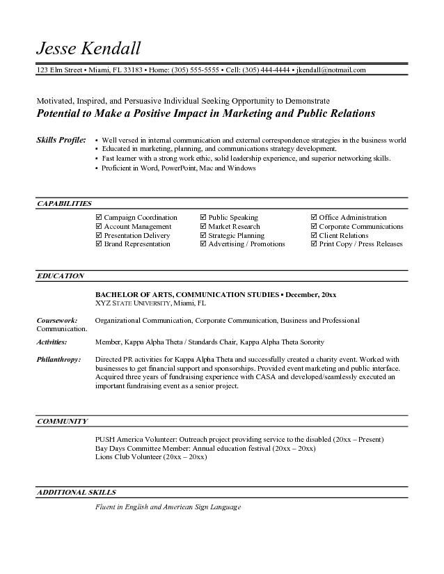 What Is A Good Objective For A Marketing Resume