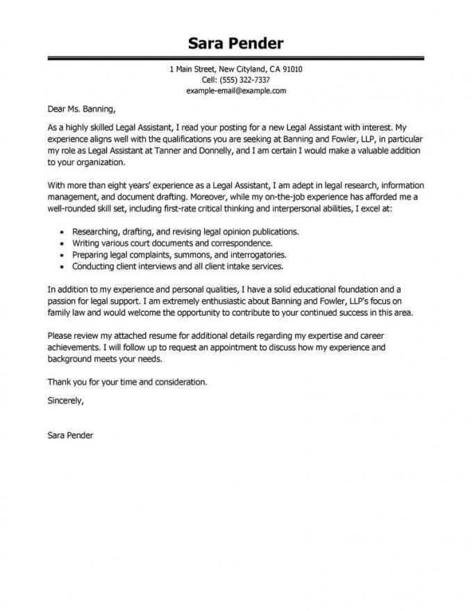 Cover Letter Sample For Job With No Experience