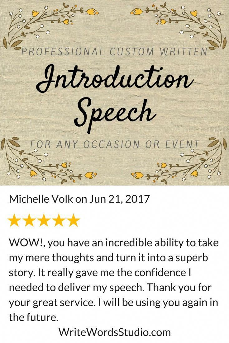 What To Write A Special Occasion Speech On