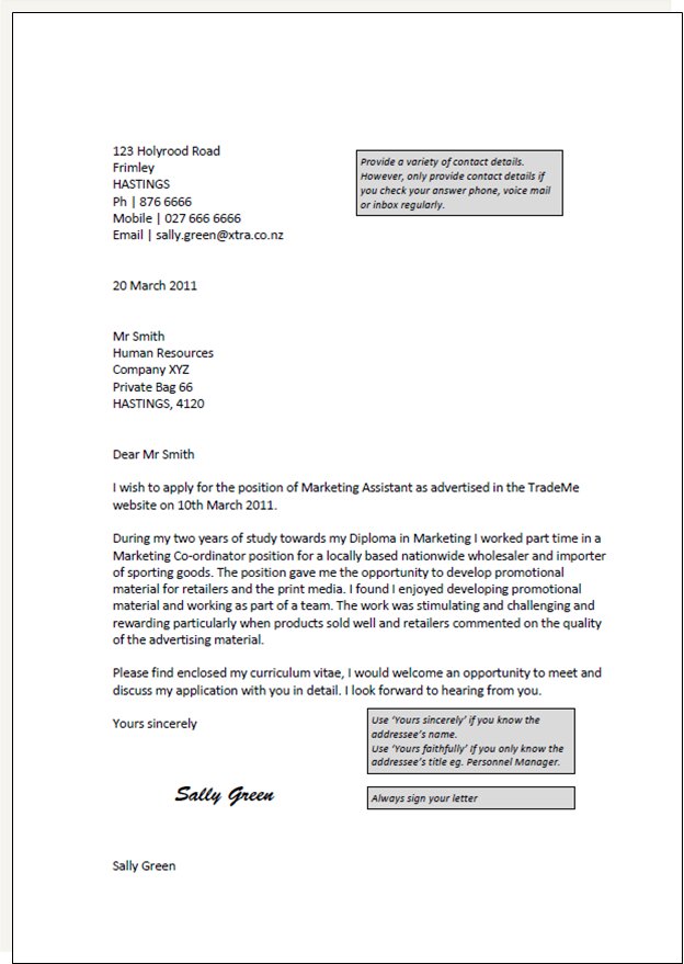 German Job Cover Letter Template