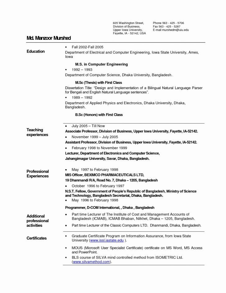Resume Title For Computer Engineer Fresher