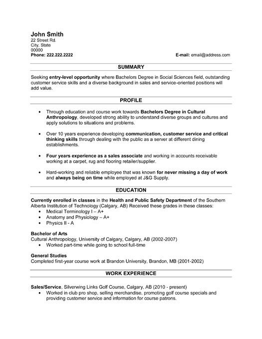 Sales Rep Resume Sample