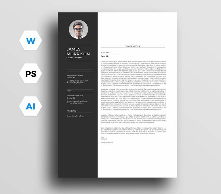 Cover Letter Design Template Word