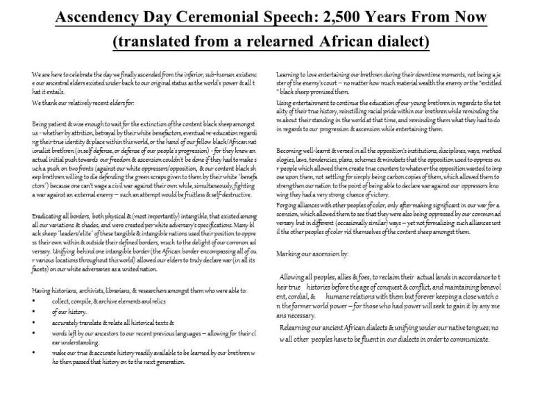 What Is Ceremonial Speech