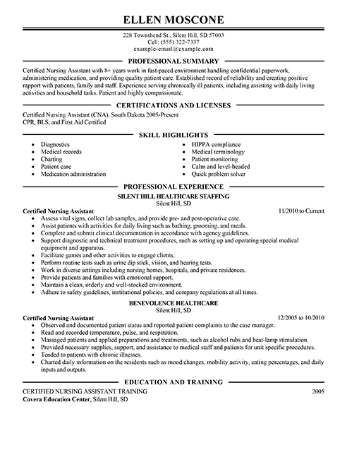 Cna Cover Letter Examples With No Experience