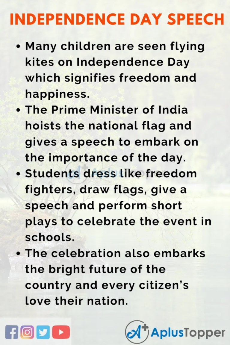 What Is Importance Of Independence Day Speech