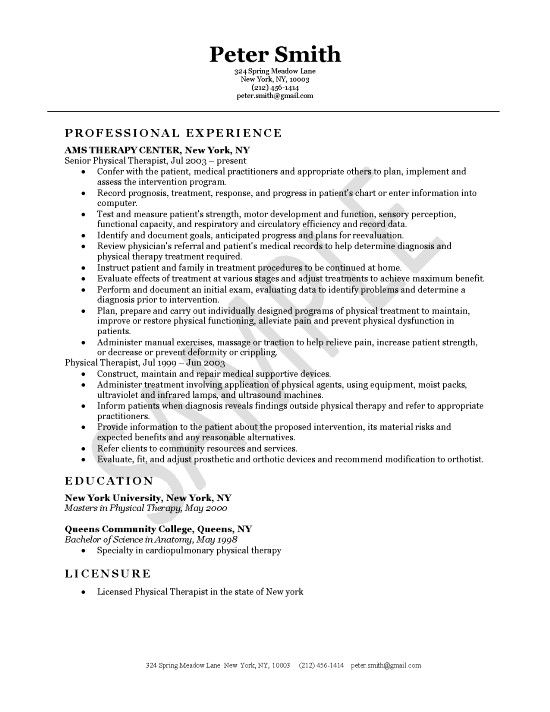 Cover Letter Sample For Physical Therapist Assistant