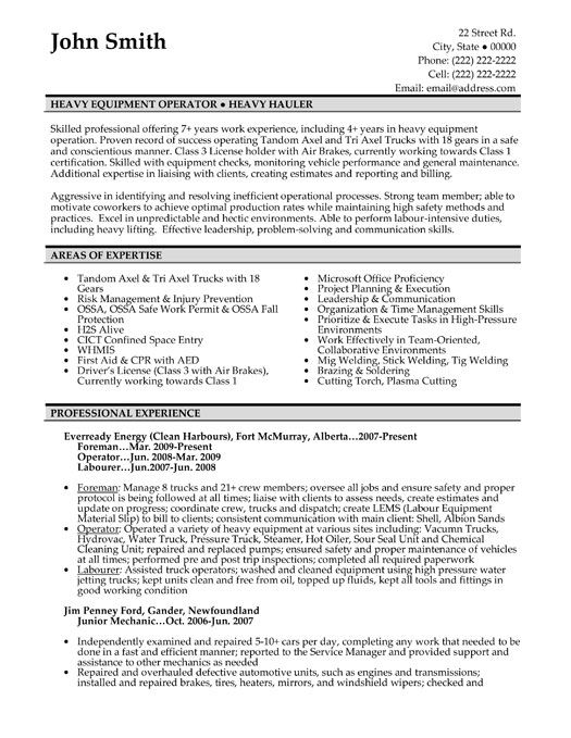 Welding Resume Summary Examples