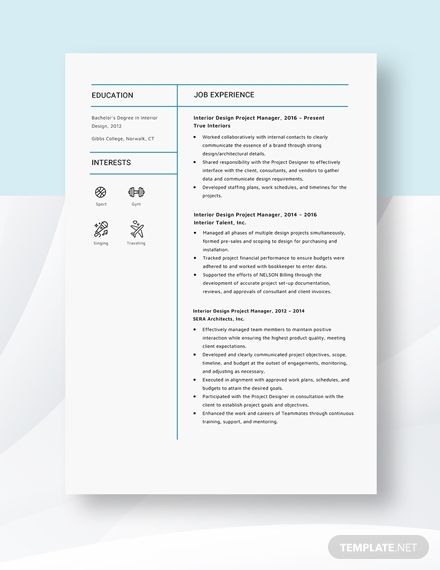 Project Manager Cv Template Doc