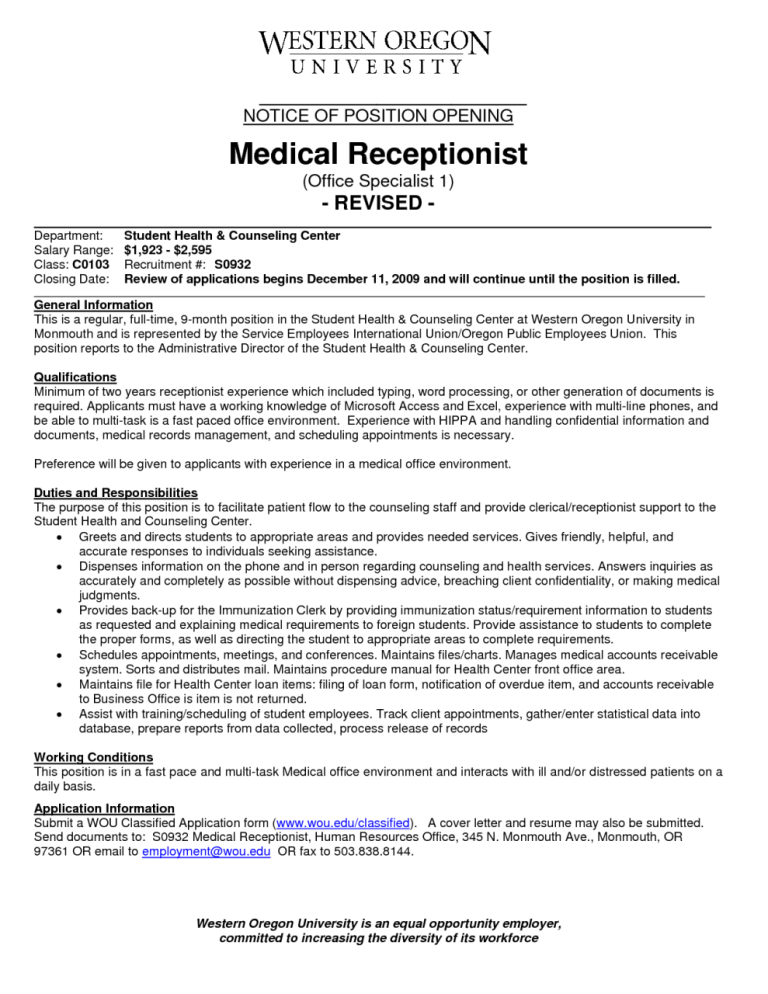 Medical Administrative Assistant Resume No Experience