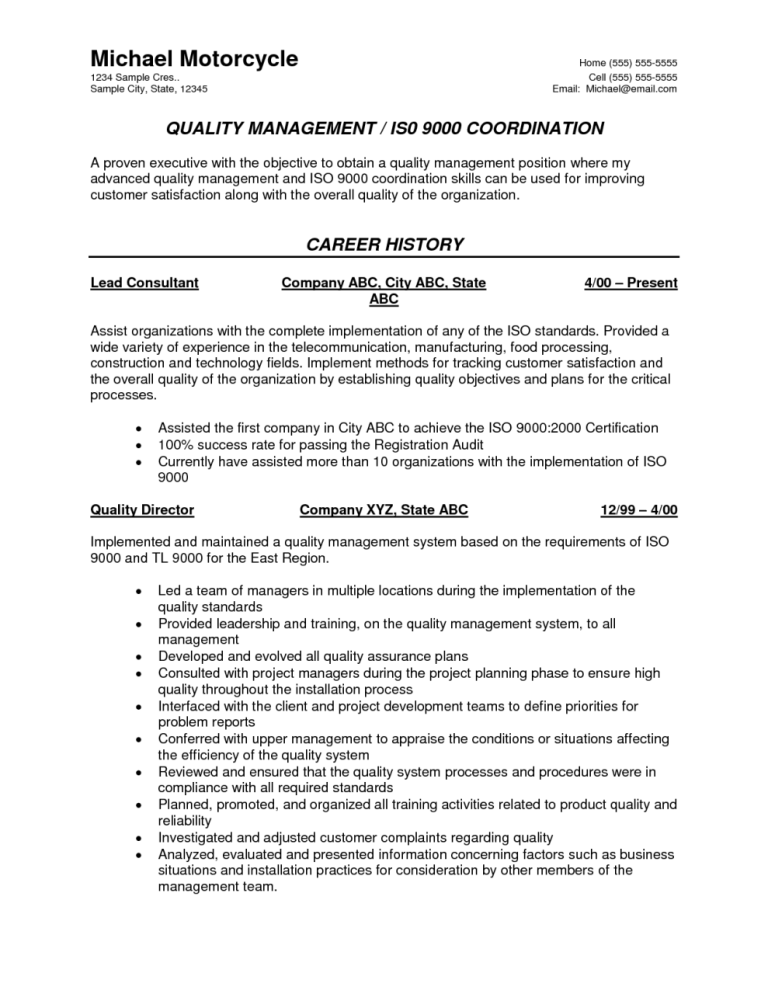 Quality Assurance Engineer Cover Letter Sample