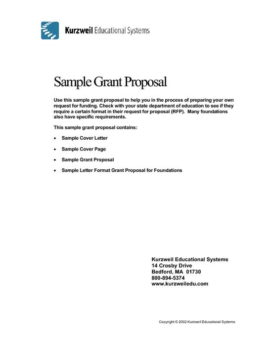 Grant Writing Cover Letter Sample