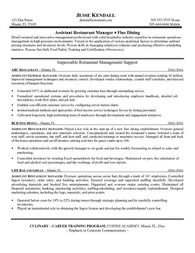 Hotel Industry Resume Examples