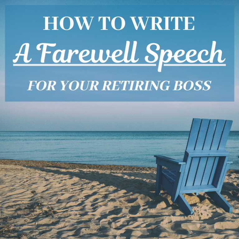 How To Write A Good Farewell Speech