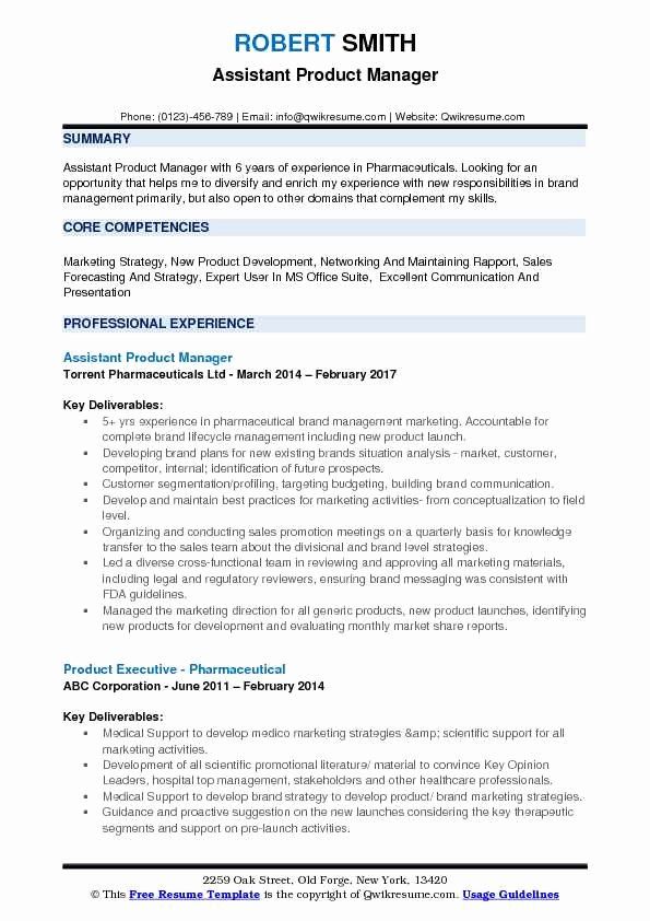 Assistant Brand Manager Cv Example