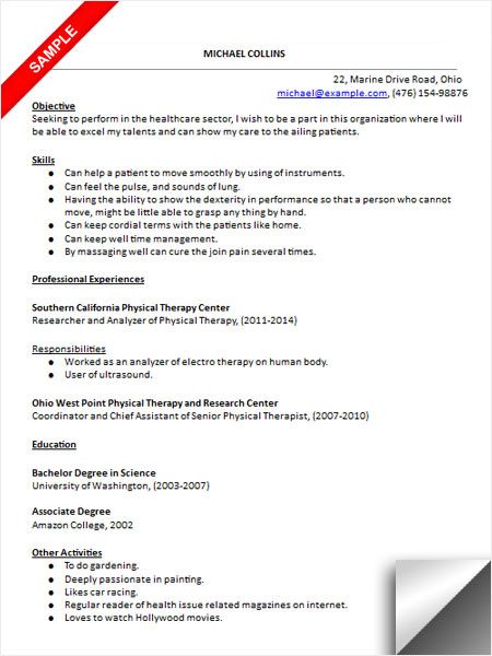 Physical Therapy Assistant Cover Letter Examples