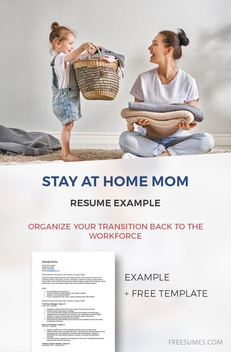 Example Resume For Moms Going Back To Work