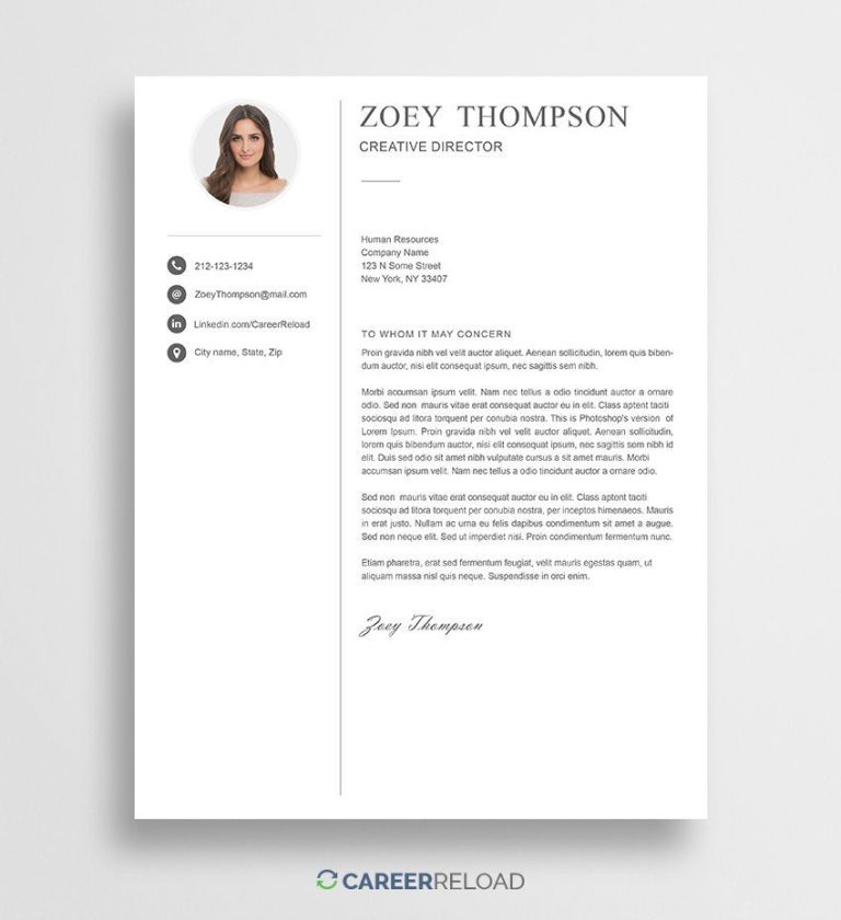 Cover Letter Design Template Free